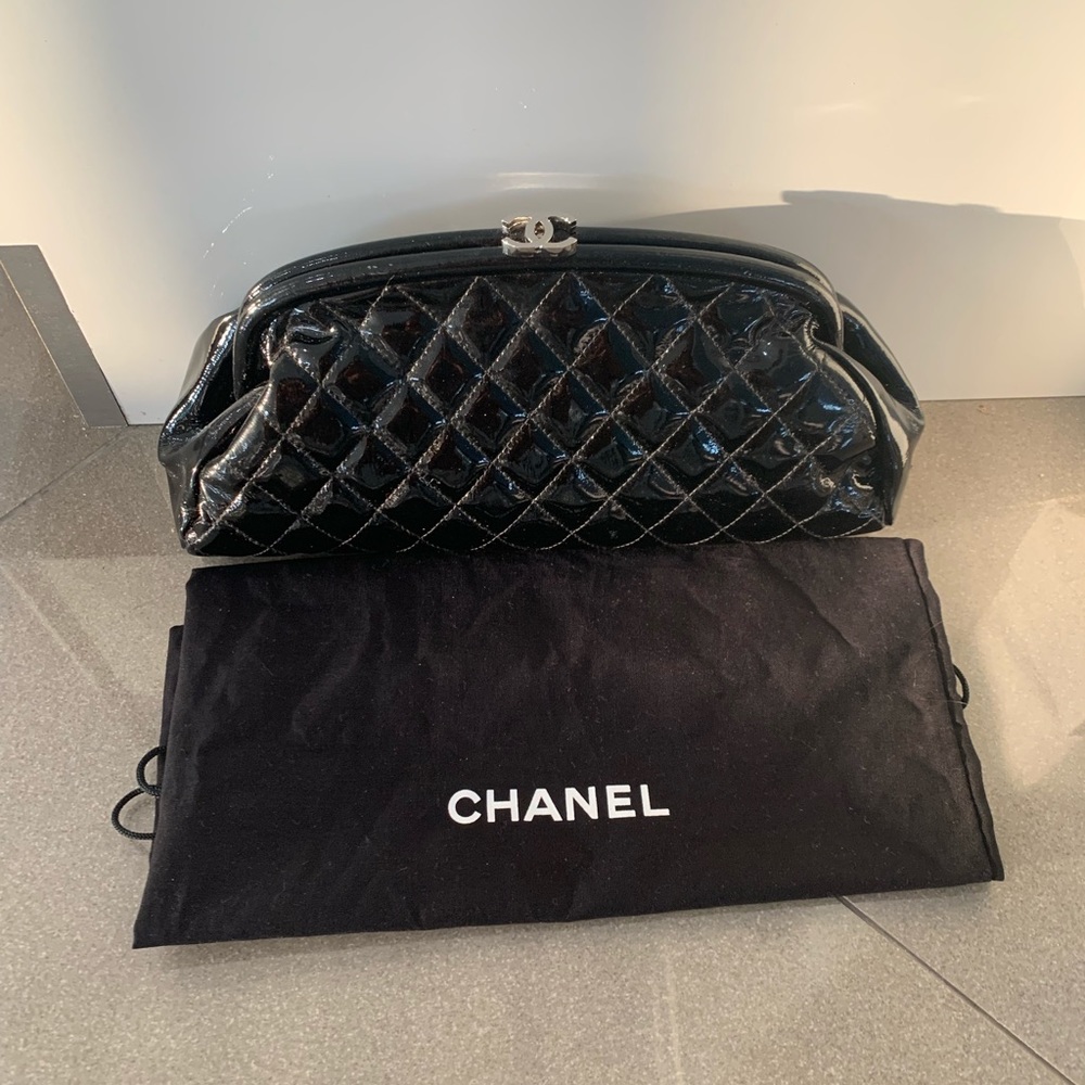 Chanel Patent Leather Timeless Clutch